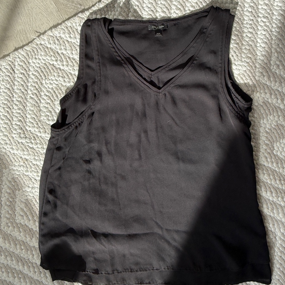 Ann Taylor Black Sleeveless Top